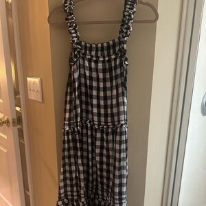 Old Navy Black and White Checkered Maxi Dress